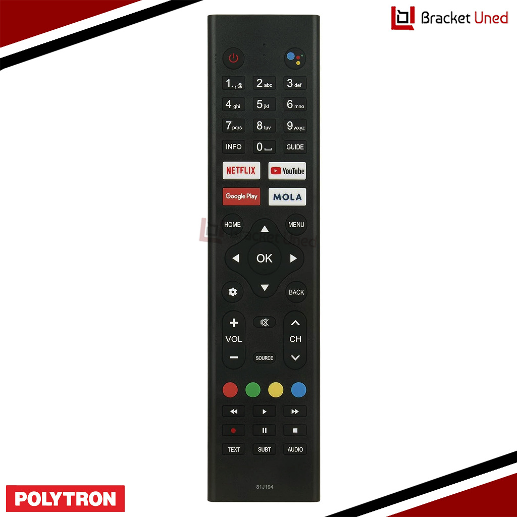 Remote tv Polytron Remot Polytron Smart TV Remote TV Polytron LCD LED Android Smart TV Original BU1