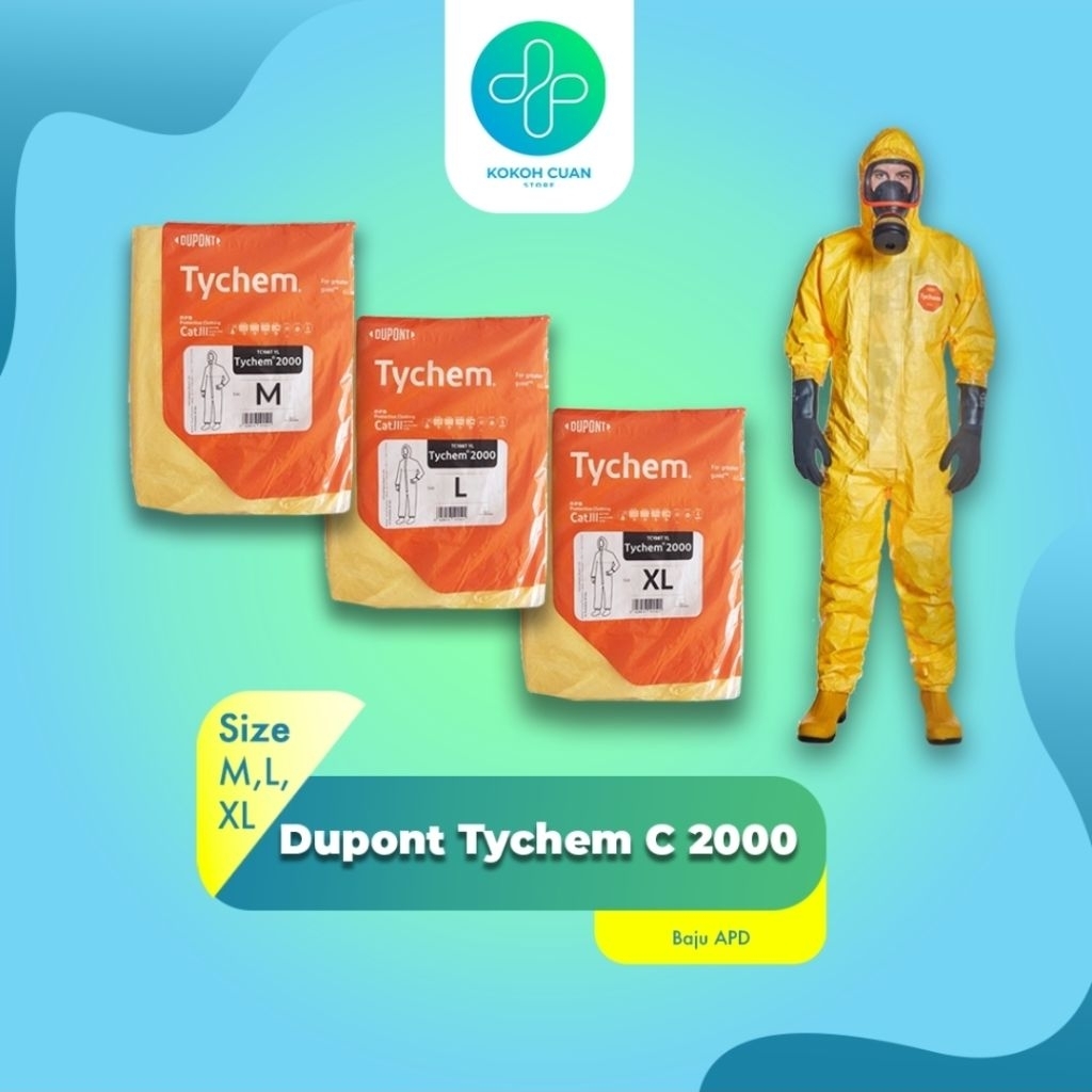 Baju Hazmat Dupont Tychem C 2000 - Tychem 2000