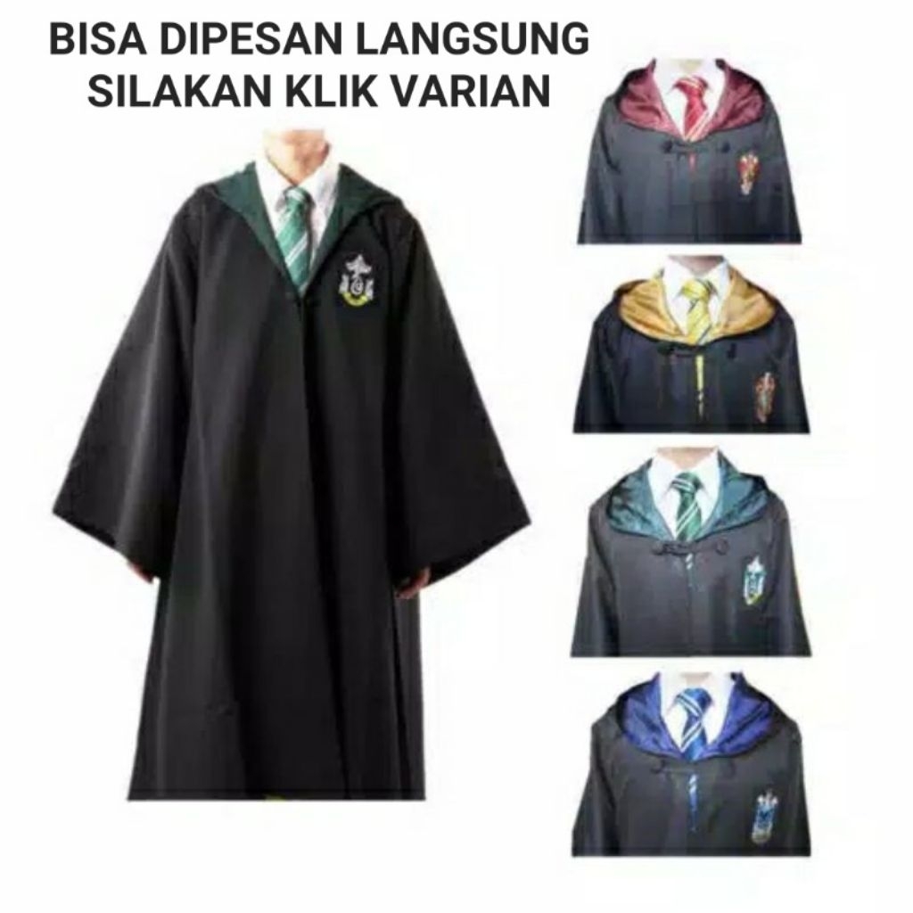Jubah Dasi Kostum Harry Potter Hogwarts Sekolah Halloween