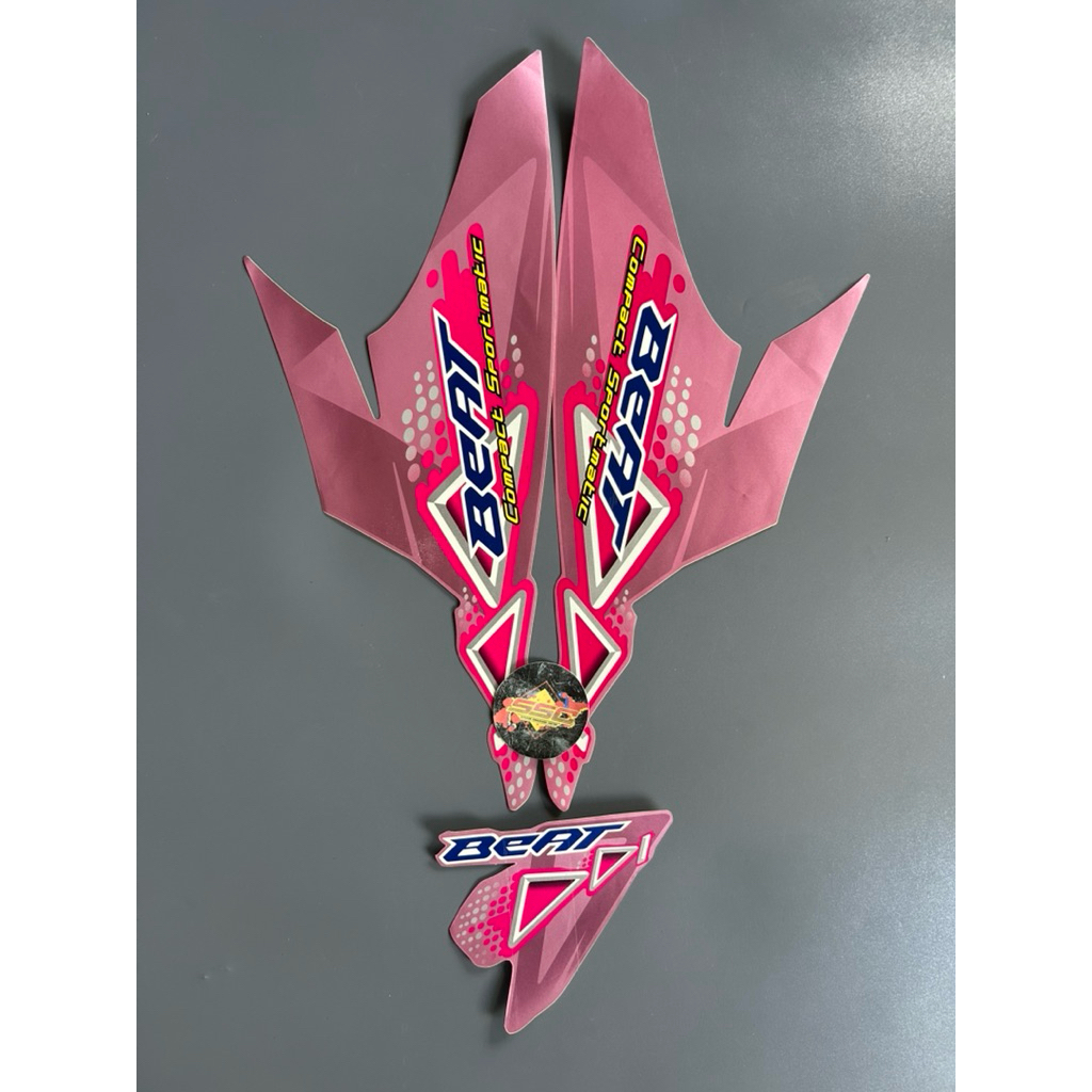 STRIPING STIKER BEAT KARBU 2010 2011 PINK ORIGINAL LOST PACK