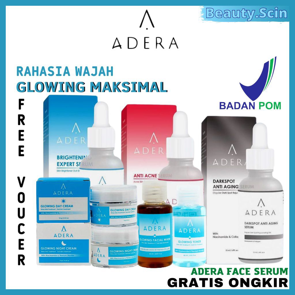 ADERA SERUM ANTI AGING SERUM PENGHILANG JERAWAT & BEKAS JERAWAT SERUM ORIGINAL 100%