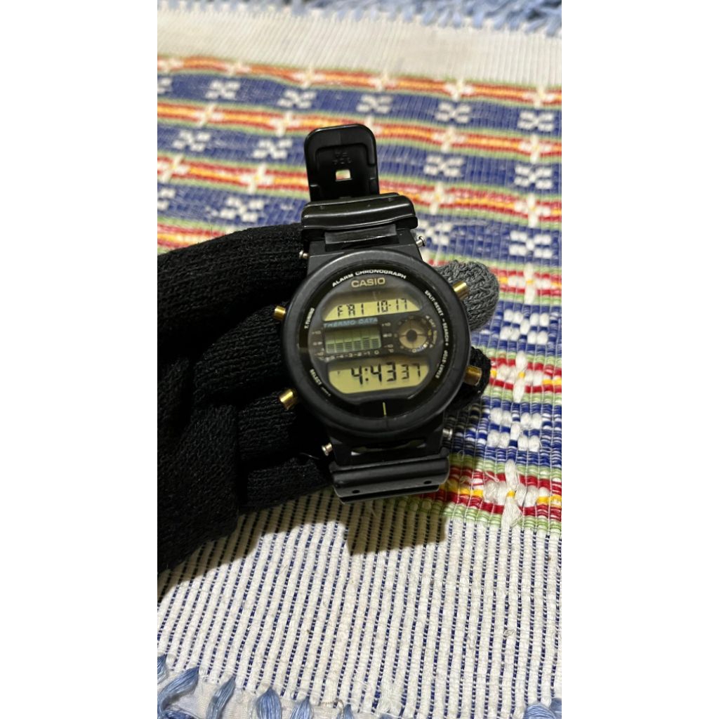 Dijual Jam tangan Casio G Shock GShock 1424 DW-6100 Thermometer Ori Second Preloved Bekas Batangan U