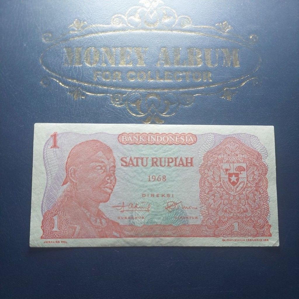 1 rupiah seri Sudirman tahun 1968 asli.