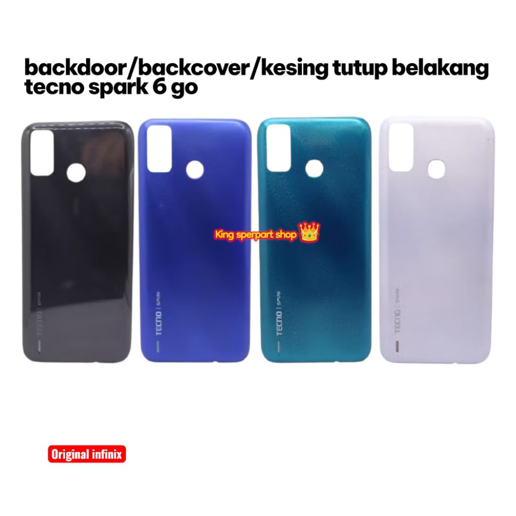backdoor/backcover/kesing tutup belakang tecno spark 6 go