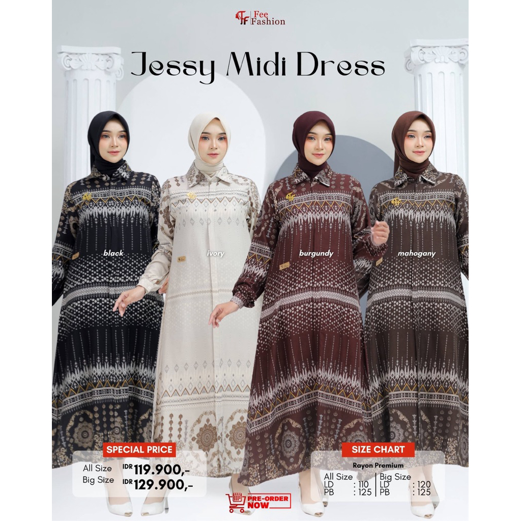 Fee Fashion - Dress / Midi Dress / Gamis / Jessy Midi Dress Fee Fashion