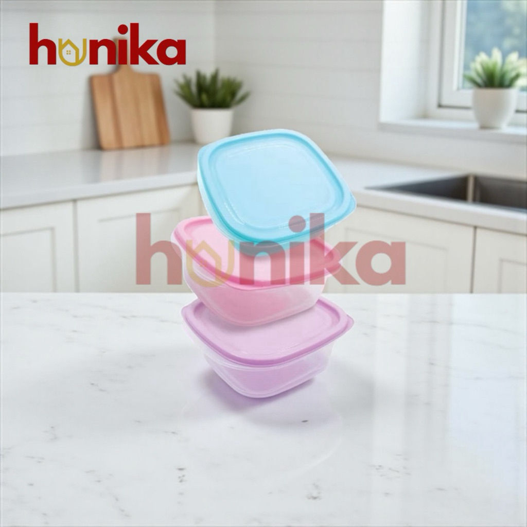Hunika - Aeries Seal Ware - Kotak Persegi Mini Serbaguna - Kotak Makan Tanpa Sekat