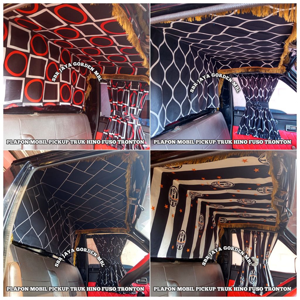 kain gorden pintu mobil 1set kain plapon mobil/ plapon atap kabin mobil 1set gorden mobil kaca sampi