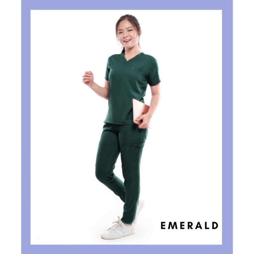 SNUG SCRUB BAJU JAGA BAJU OKA ORIGINAL SERIES PRELOVED WARNA EMERALD