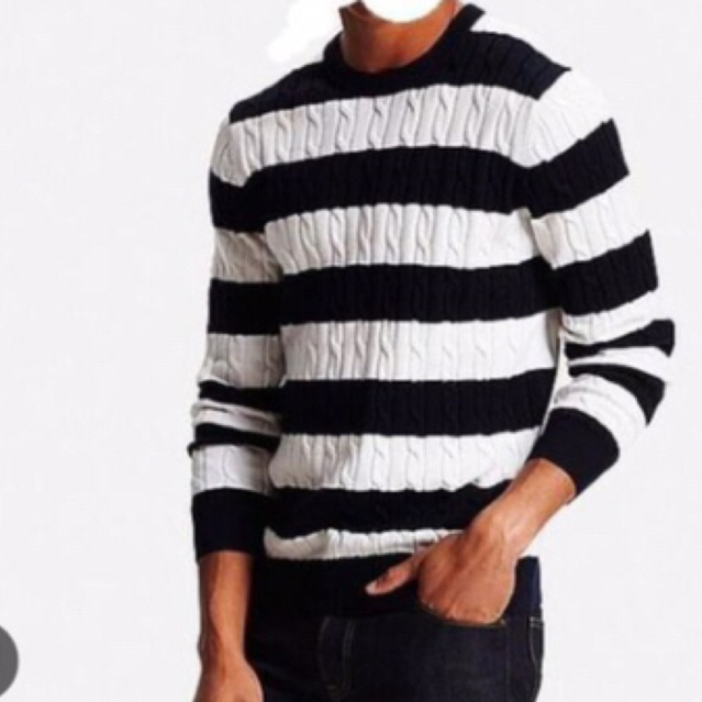 sweater Uniqlo Cable knit Crewneck Uniqlo Knit rajut salur