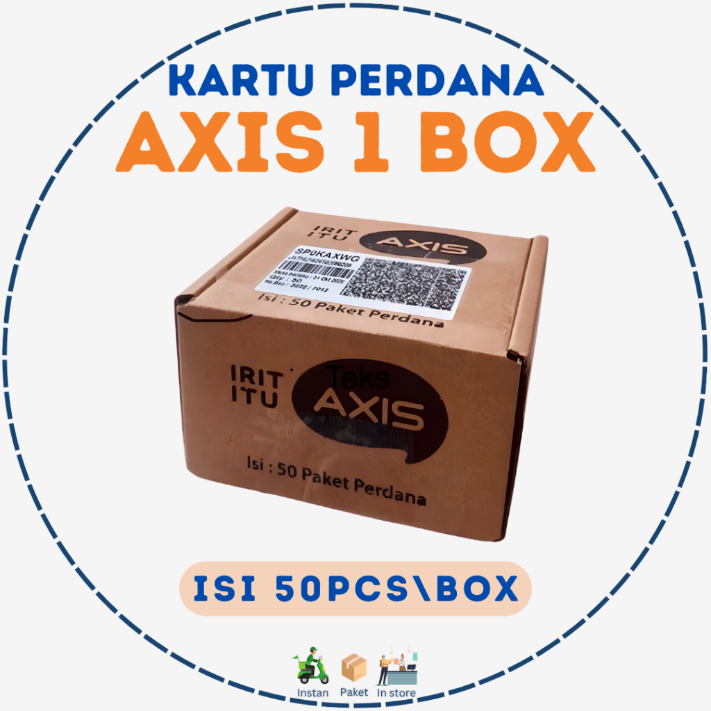Kartu Perdana AXIS SP0K Satu Box Isi 50pcs (Segel Box) EXP Panjang