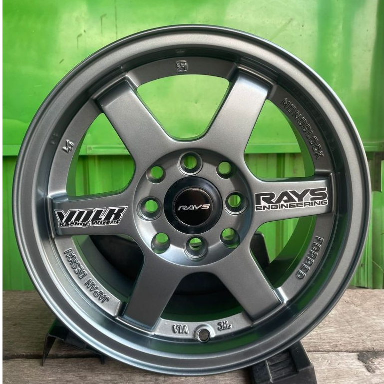 1 SET VELG TE37 SL R14 H8 vcd 100/114,3 Lbr 6 ET 38 Wrn Gun metal