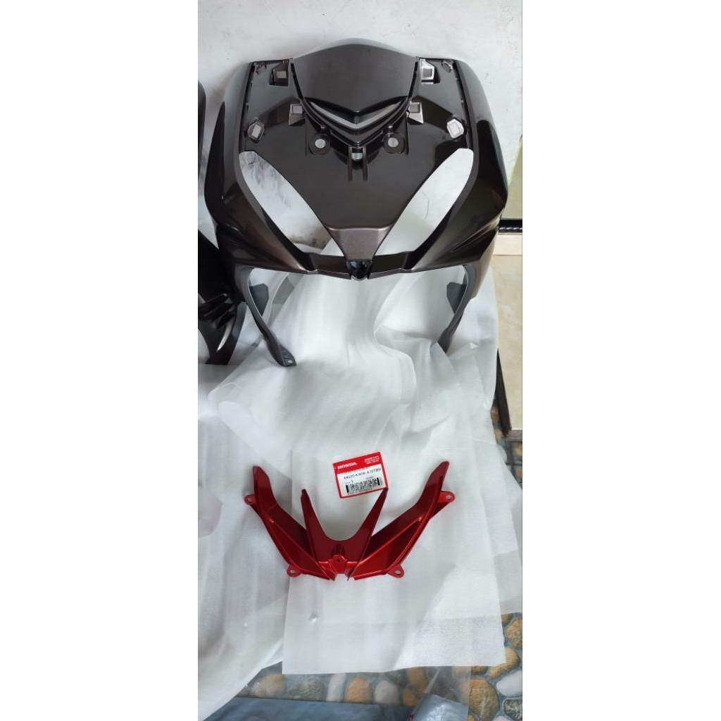 TAMENG DEPAN BODY DEPAN REVO DX 110 REVO AT MATIC REVO ABSOLUTE 64500-KWW-A70TBR COKLAT SET GARNISH 
