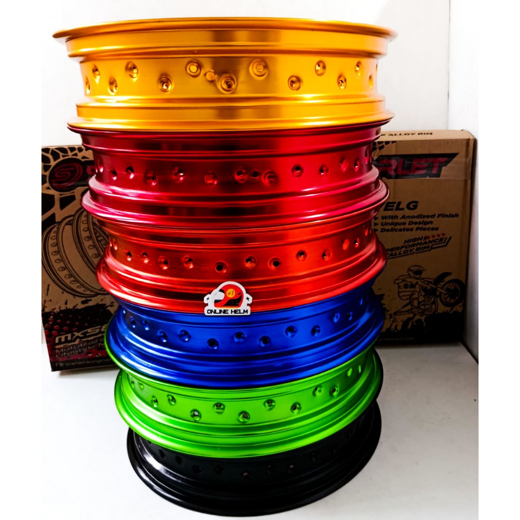 VELG SCARLET 250-300 RING 17 36H & 350-300 RING 17 36H MT SHAPE ALLOY SERI 7 SUPERMOTO