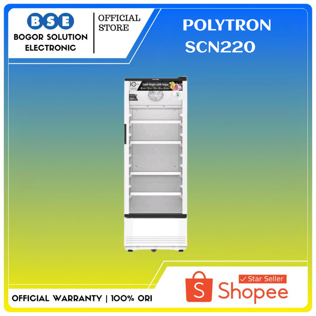 Showcase Polytron SCN-220 Fastcool 230 Liter Showcase 4 Rak Polytron SCN 220