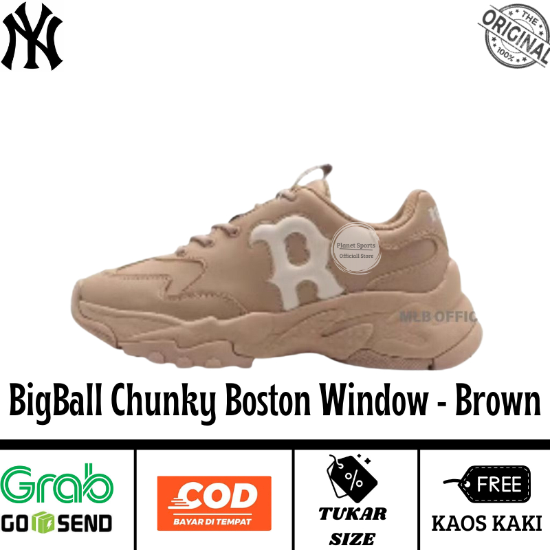 MLB Bigball Chunky Boston Window Sepatu Brown