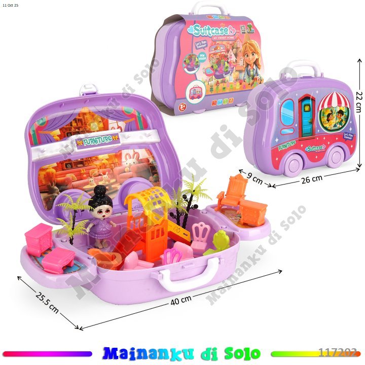 [Mainanku] Mainan Taman Bermain Koper Suitcase My Sweet Home Koper