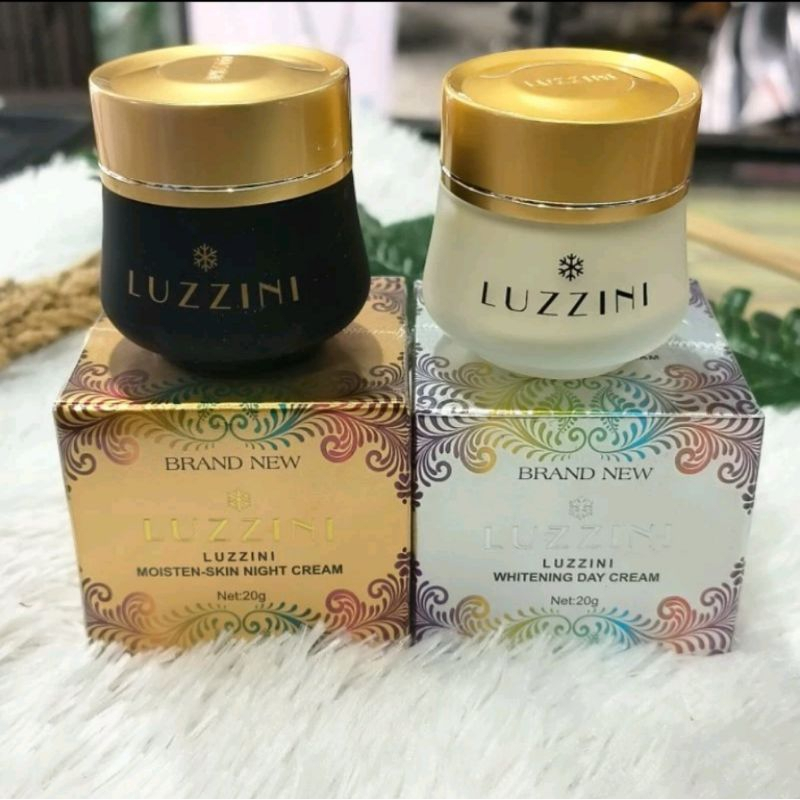 Luzzini Whitening Cream Siang Malam / Cream Pemutih Wajah Glowing ASLI / ORIGINAL