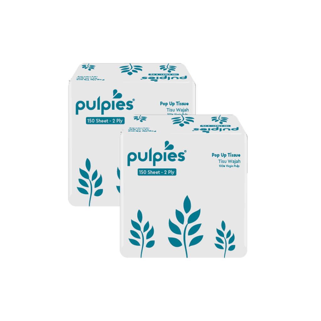 Pulpies Pop Up Tissue 150 Sheets 2 Ply