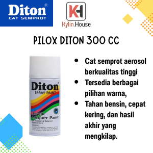 Pilox Diton 300 cc Pilok Pylox Cat Semprot Solid Hitam Putih Clear Silver Mutiara Metalik