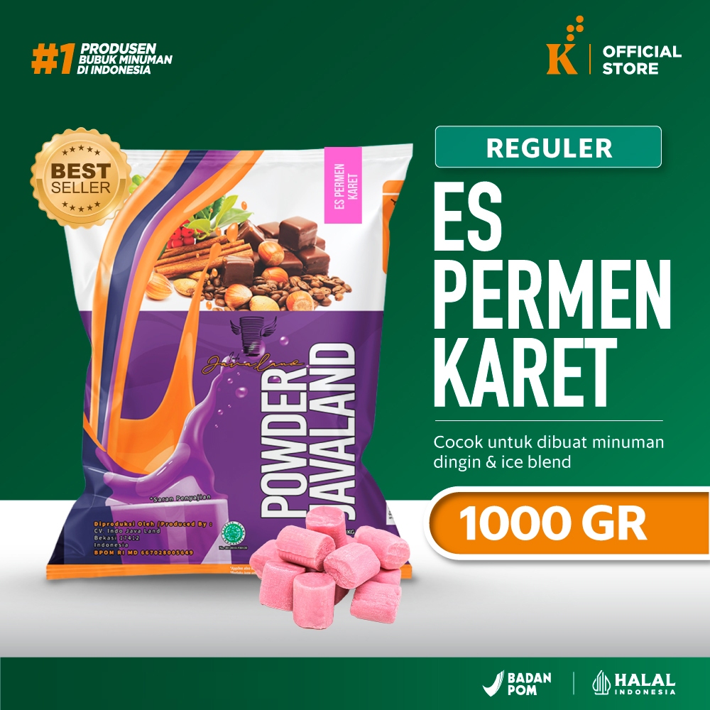 Bubuk Minuman rasa Es Permen Karet 1 kg - Javaland