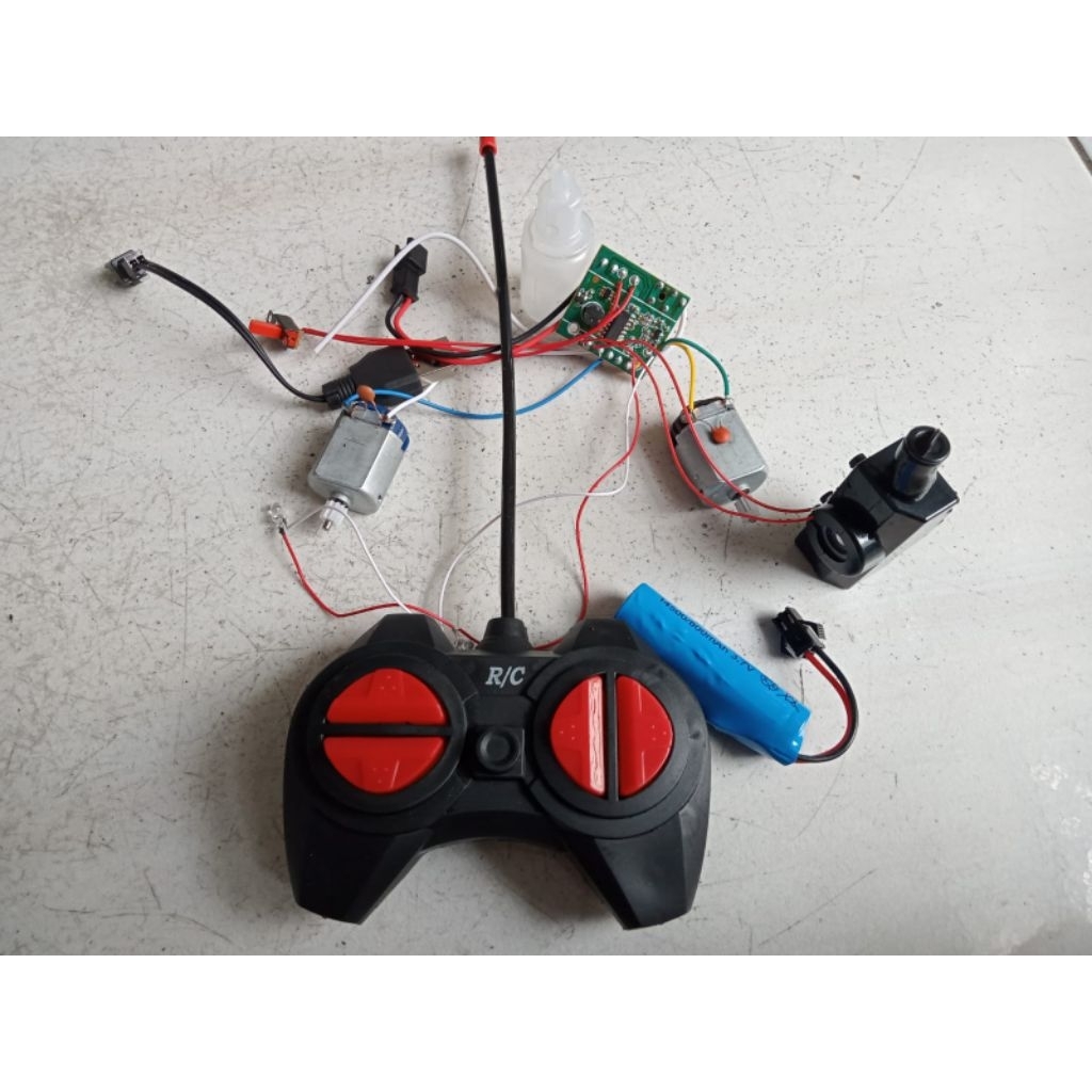Modul Mobil Remote Control Spray LED PCB + Remot + Baterai Cas 4 Channel