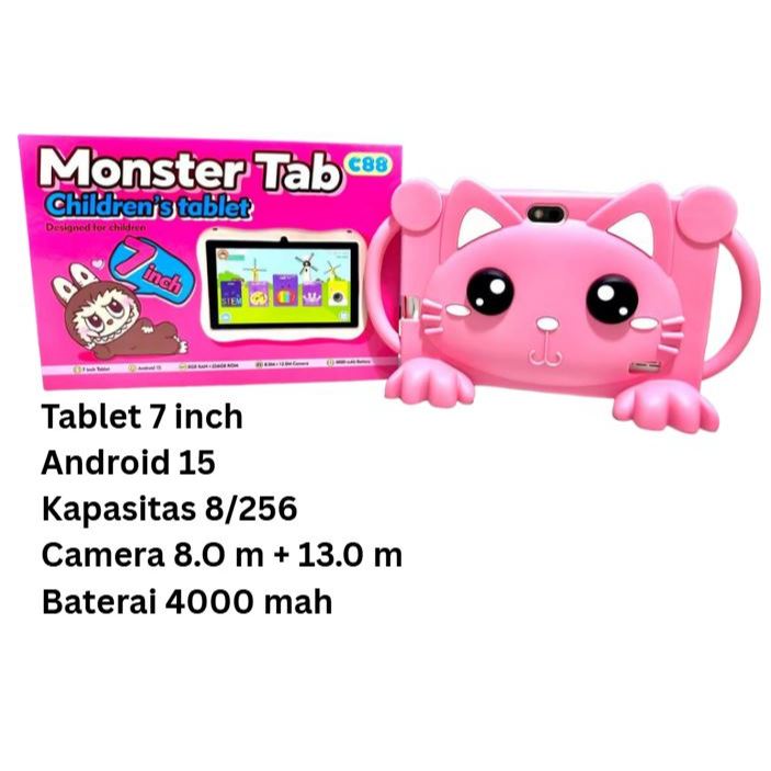 New Tablet Android Anak Belajar Edukasi Mewarnai Game Permainan Tablet Anak 7 Inch dengan Desain Luc