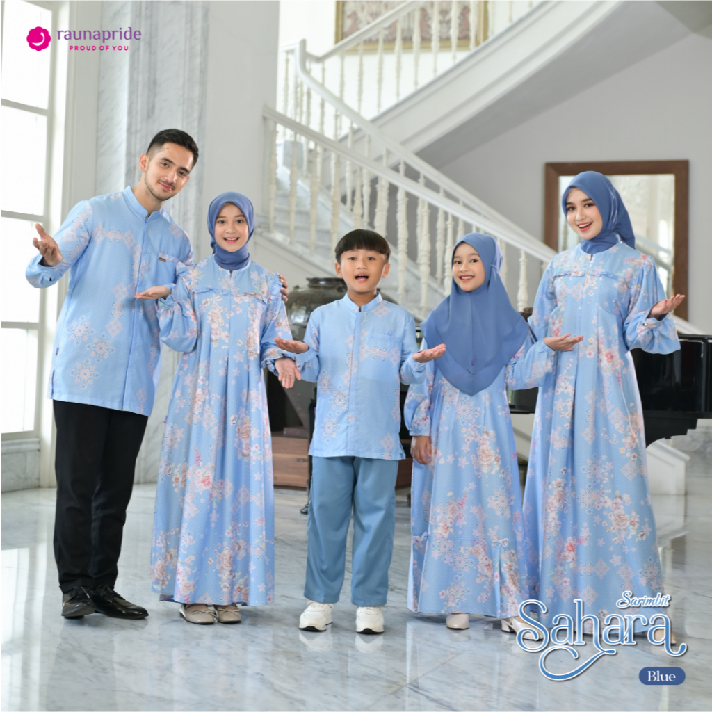 Sarimbit Keluarga 2026 Terbaru SARIMBIT RAUNAPRIDE SAHARA BLUE Sarimbit Rauna 2026 Baju Couple Kelua