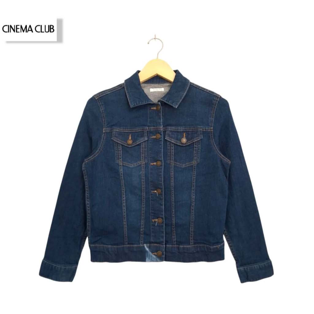 Jacket Jeans Denim Cinema Club Navy Blue -Sale Minus (KODE : B111 - 03)