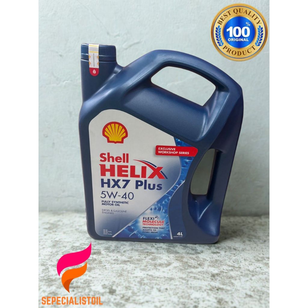 OLI MOBIL SHELL HELIX HX 7 PLUS 4L HX7 5w-40 Oli Mobil Bensin Diesel 100%ORIGINAL