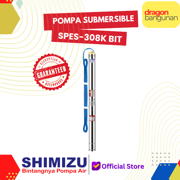 Pompa Satelit Submersible Pump Shimizu 0,33 HP SPES-308 K BIT + Kabel - Pompa Satelit 0,33 HP