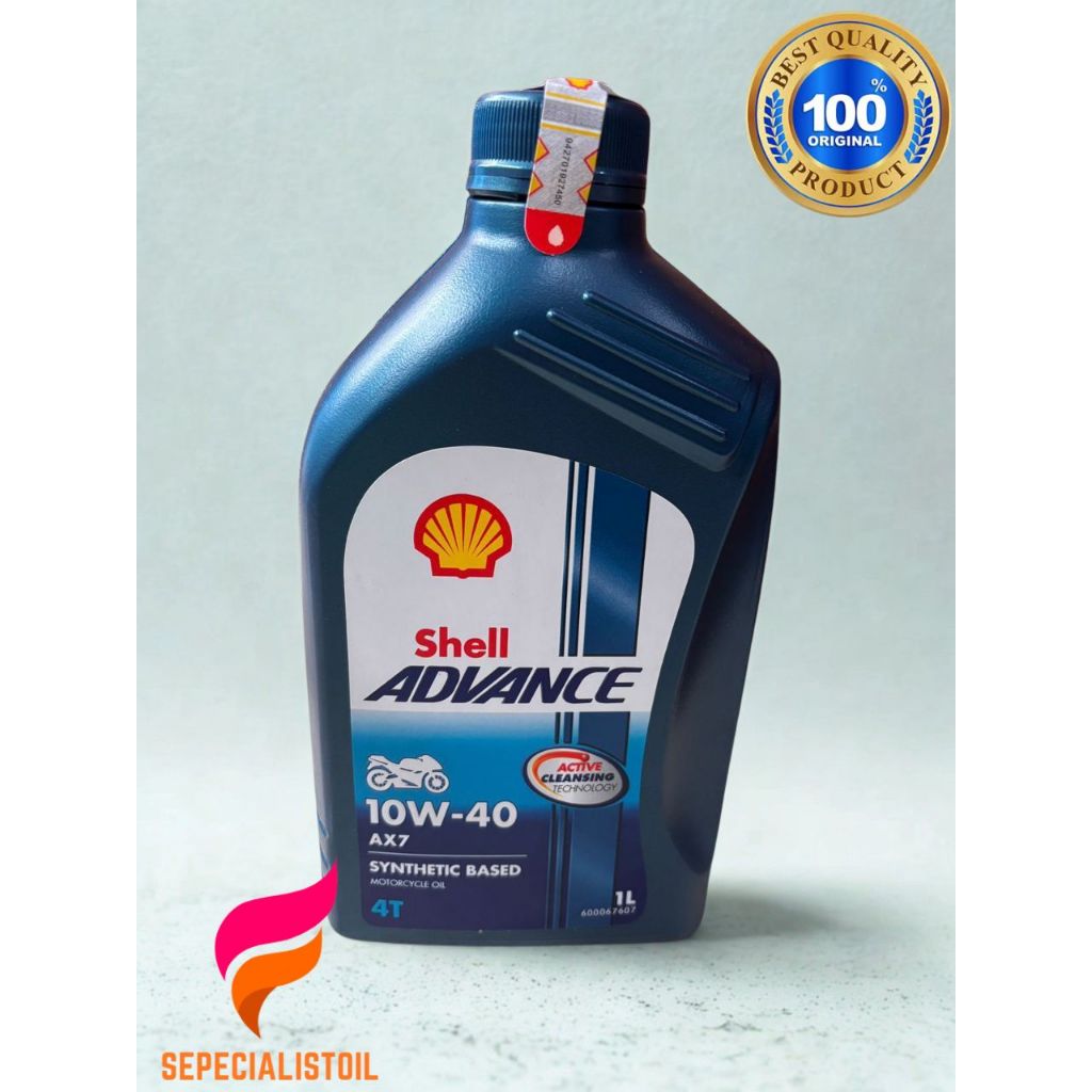 OLI SHELL ADVANCE AX7 10W-40 (1L) Original / Shell AX7 Oli motor