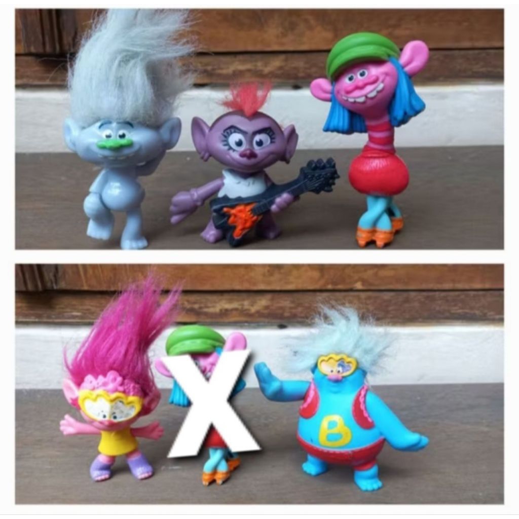 Figure Mainan set dapat 5pc Trolls World Guy Diamond +Queen Barb + Copper + Party Poppy dan Biggie O