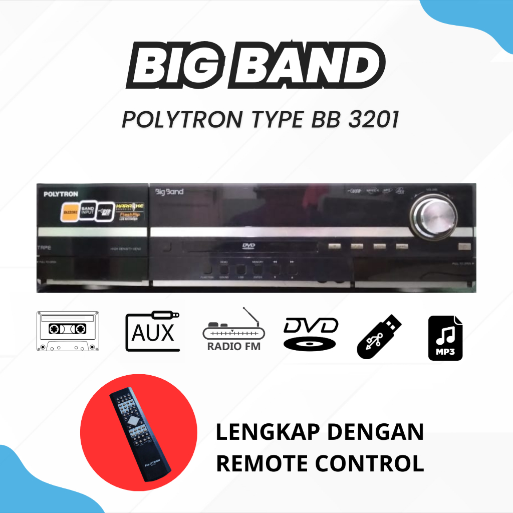 POWER ORI BIGBAND POLYTRON Tip Dek Bekas Merk Polytron Type BB3210 Bekas