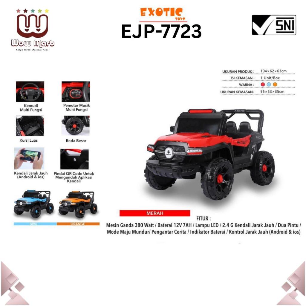 EJP 7723L Exotic Kids Rechargeable Car // Mainan Mobil Aki Anak Model Jeep // Ejp-7723L