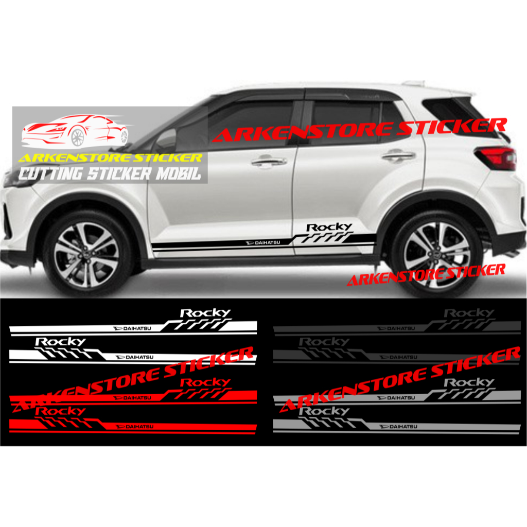 Promo sticker mobil rocky cutting sticker stiker mobil daihatsu rocky stiker rocky