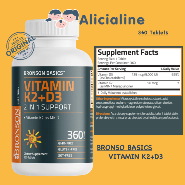 Bronson Basics Vitamin K2 D3 5000iu