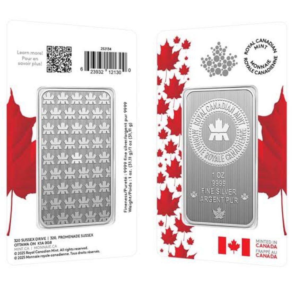 Perak Batangan Royal Canadian Mint RCM 1oz 31 gram