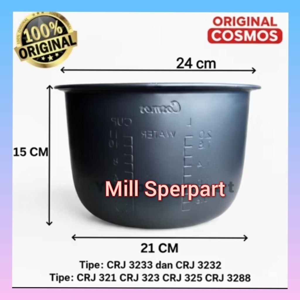 Panci Teplon Rice Cooker Mejikom Cosmos Original 2.0 Liter