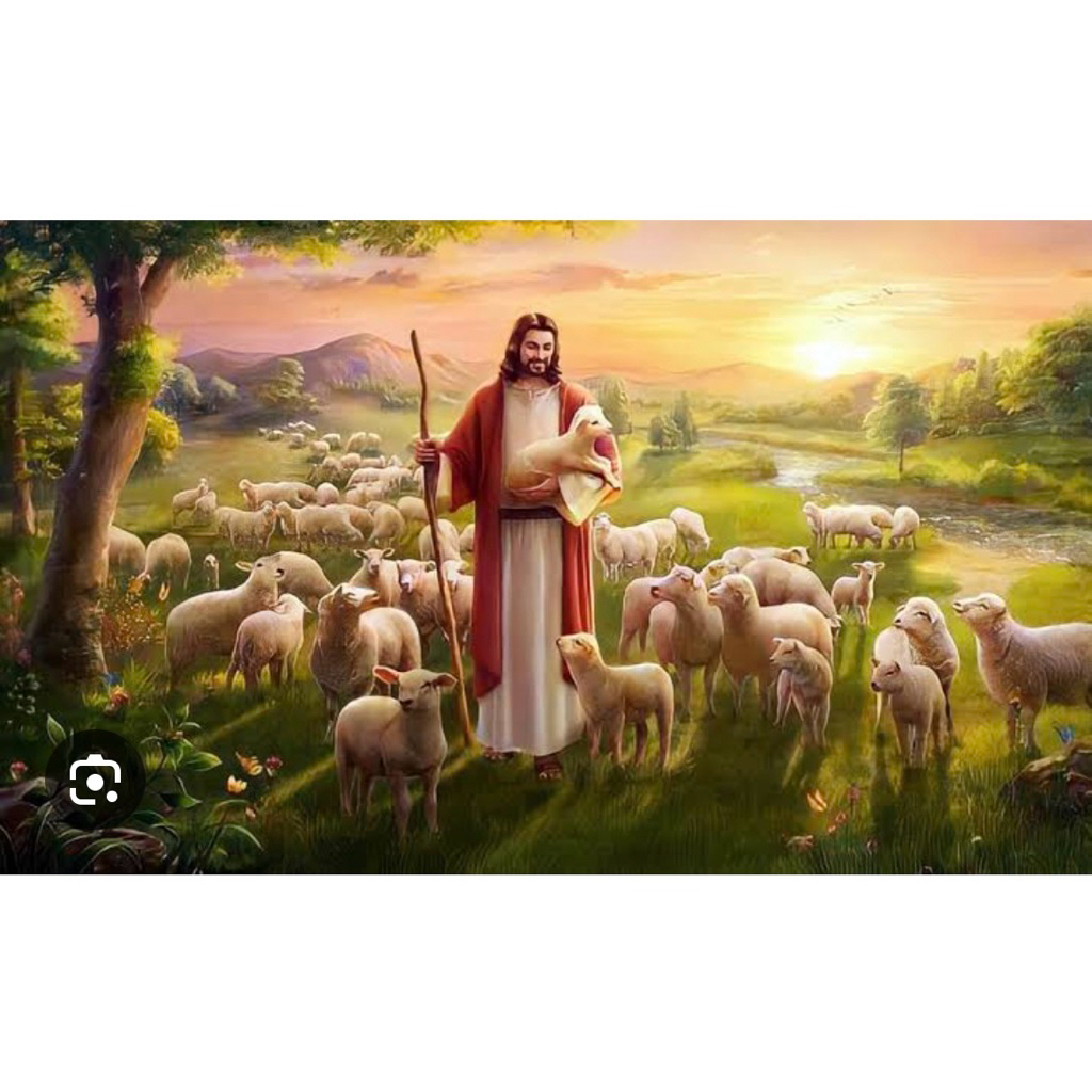 LUKISAN YESUS DAN DOMBA