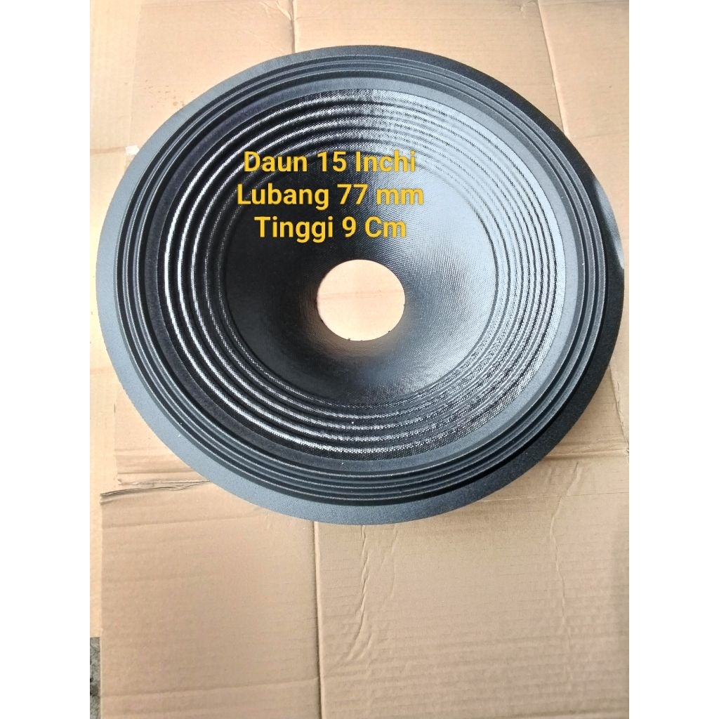 daun speker 15 inch fullring lobang spol 77 mm