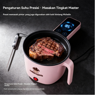 Panci Listrik Serbaguna Wajan listrik glasir keramik yang sehat