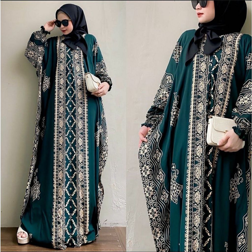 Batik Pekalongan Modis -  Gamis Mewah Terbaru/New KaFtan Moza/Baju Muslimah /Gamis Kaftan Harga Gros