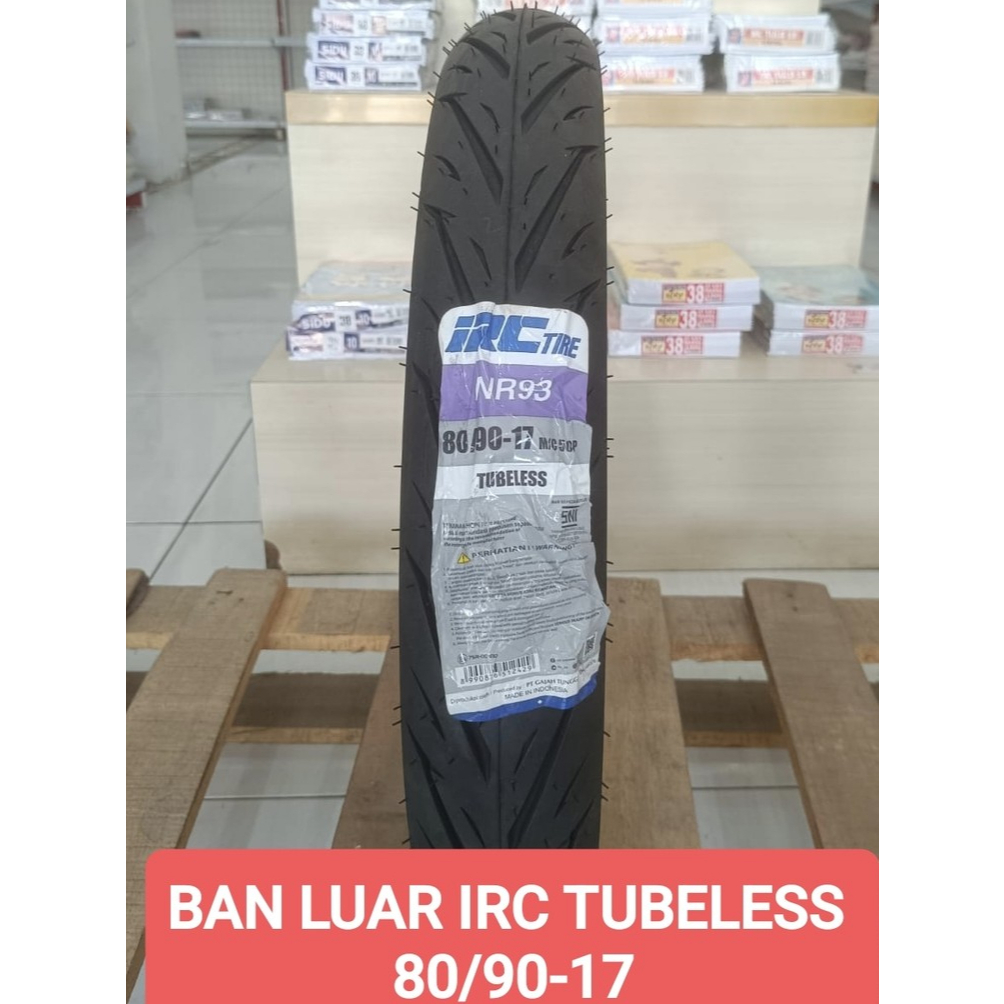 BAN LUAR IRC TUBELESS 80/90-17