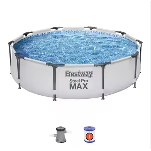 Bestway Kolam Renang Steel Pro MAX Bulat Filter 56408 Kolam Bulat