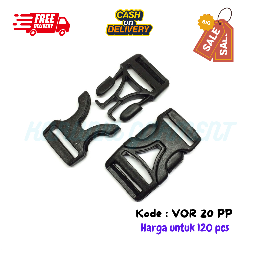 GESPER KLIK SELOT TALI WEBBING TAS 2.0 CM KUNCI SODOK BUCKLE PLASTIK PP HIGH QUALITY