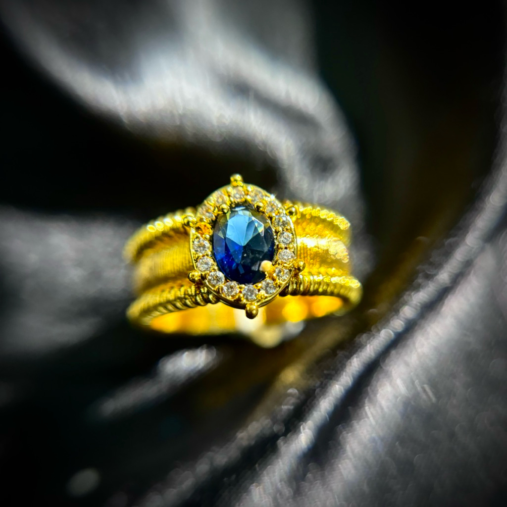 Cincin Permata Emas Pasir Vietnam 100% Asli