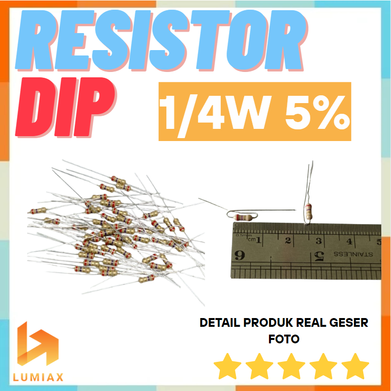 10 pcs Resistor carbon 1/4W 5% 43R 43ohm 51R 51ohm 56R 56ohm 62R 62ohm 68R 68ohm