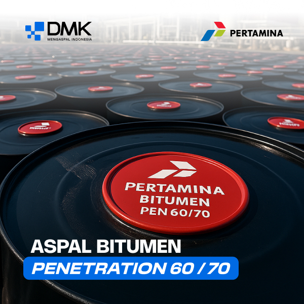 Aspal PERTAMINA Pen 60/70 Drum 155 Kg – Aspal Panas Standar Bina Marga untuk Jalan & Perbaikan Aspal