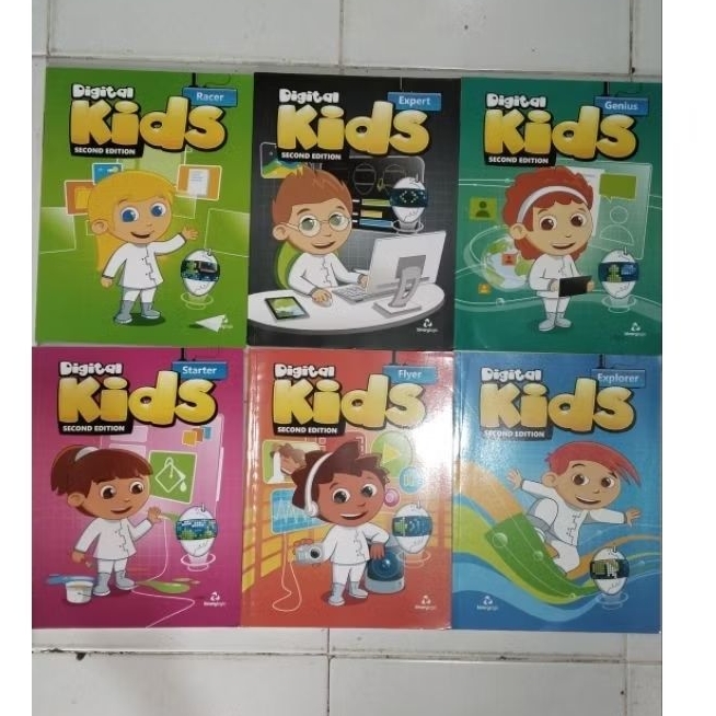 original buku digital kids second edition starter - flyer - explorer - racer - expert - genius