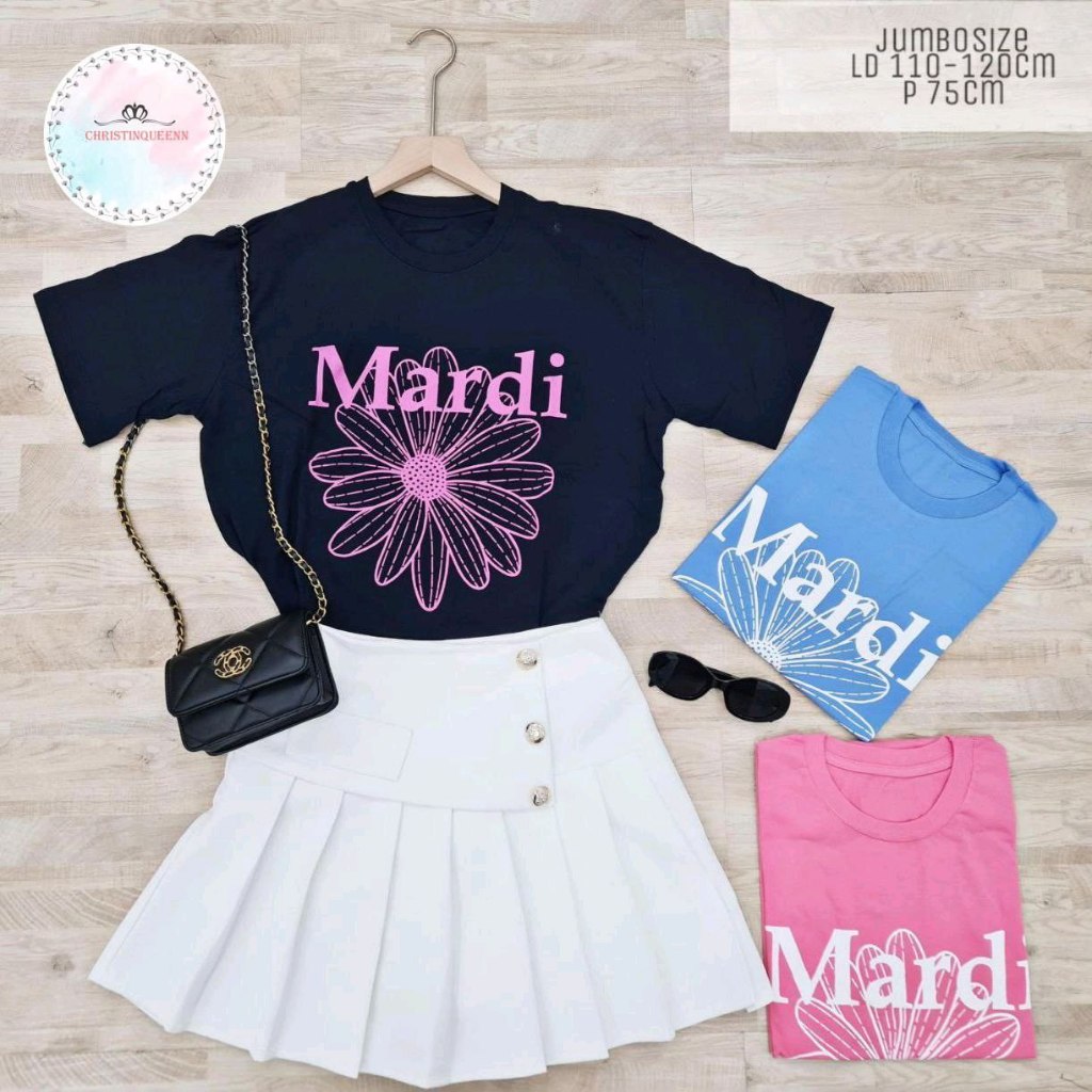 Kaos jumbo wanita bahan katun combad 30s